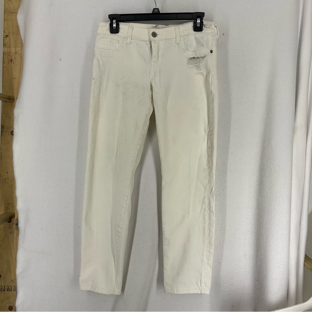 Abercrombie & Fitch Mid Rise Skinny Jeans Womens 4 White‎